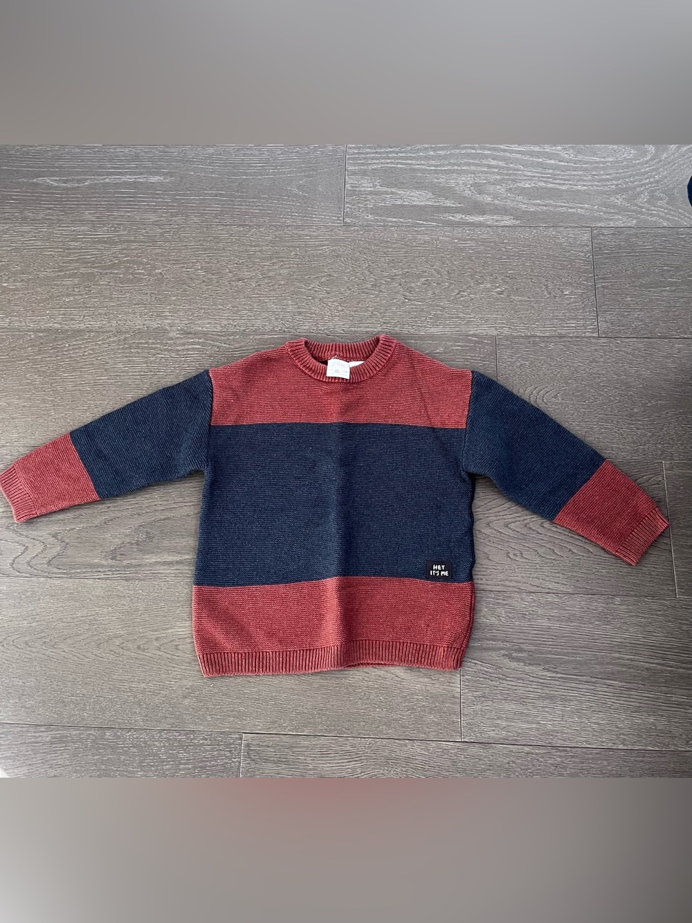 Zara Colorblock Crewneck Sweater